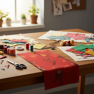 Accessorio in Tessuto Ilan 100cmx150cm, Stampa Floreale, Materiale per Artigianato - Product Image 2