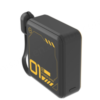 Batterie externe portable Hisone GD20 haute capacité 10000mAh, charge rapide 22.5W, batterie Li-polymère, câbles intégrés, écran LED, Type-C