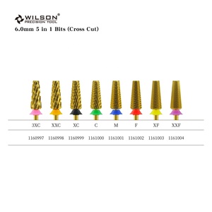 Outil de perçage pour ongles, embouts plaqués or, embouts à coupe croisée 6,0 mm, ensemble de 5 embouts de perçage pour ongles en gros, outils en quartz - Product Image 3
