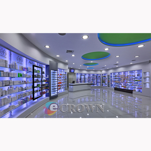 Factory Direct Supply Pub Interior Shop <strong>Led</strong> <strong>Lighting</strong> Pharmacy Drugs Shop Mdf <strong>Display</strong> for Wooden OEM - Product Image 4