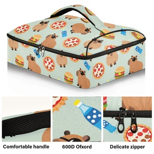 Hawaiian Custom Cute Designs Aluminum Foil Insulated Thermal Cooler Bag Pizza Casserole <b>Pans</b> Carrier Cooler Lunch Bag - Product Image 2