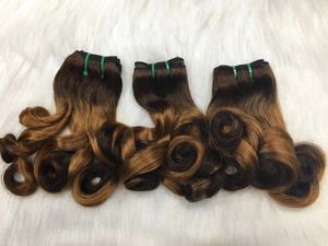 Mèches de cheveux vierges vietnamiens, tissage de cheveux humains, ondulations rebondissantes, double trame, double épaisseur, noir naturel - Product Image 4