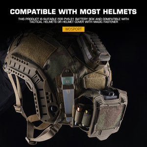 WOSPORT 500D Nylon <span class=keywords><strong>Serie</strong></span> K Bolsa para casco Batería para casco Paquete de casco Accesorios de caza Casco Batería Sub-bolsa - Product Image 3