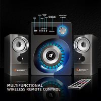 JERTECH SBK-8010 Combo 3-en-1 Système Audio Haut-Parleur Boîte Sonore Équipement Karaoké Bluetooth DJ Gaming PC Haut-Parleur Woofer Basse pour Ordinateur