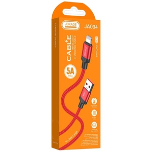 Cable de Carga USB Jokade de 1m Rojo con Sincronización Rápida para iPhone - Product Image 3