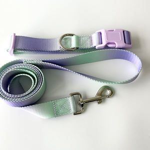 새로운 스타일의 아름다운 단색 고양이 목걸이 강아지 목걸이 고급 애완동물 목걸이 및 리드 강아지 하네스 - Product Image 1