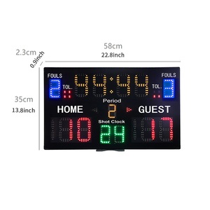 Kỹ thuật số bóng rổ điện tử di động bóng đá điểm hội đồng quản trị LED hiển thị đếm ngược hẹn giờ đa chức năng bảng điểm với bắn đồng hồ - Product Image 2
