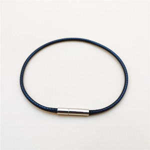 <b>Red</b> Waxed Thread <b>Bracelet</b> 2Mm Thick 18Cm Long Magnetic Clasp Fashion Jewelry Gift - Product Image 3