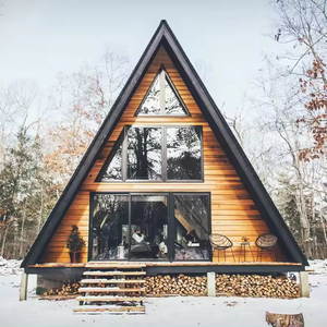 Entrega mundial Bajo costo Estilo <span class=keywords><strong>boutique</strong></span> Modular A-Frame Estructura de acero para hoteles y hogares Camper Bungalow Triangle Kit - Product Image 3