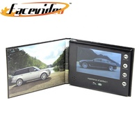 Catalogue publicitaire numérique promotionnel avec écran LCD TFT 7 pouces, brochure vidéo marketing en papier fait main, carte de visite professionnelle pour l'automobile
