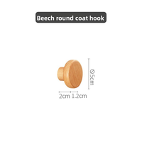 Bouton de crochet rond en bois cintre mural en bois massif décorations durables modernes et écologiques