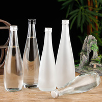 Bouteille de vin carrée en verre mat transparent 375 ml avec bouchon tire-bouchon et joint en caoutchouc pour Tequila – Prix abordable