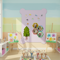 Tableau blanc magnétique Art Déco imperméable réutilisable pour enfants, autocollant mural effaçable pour dessin, interactif pour maternelle et bureau
