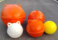 Bouées flottantes ovales miniatures de 300 mm en HDPE, pistons pour marquage de bassin, marquage de la pêche, aides à la pêche en bateau, orange/rouge, portée de 300 m, 2 kg