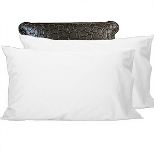 Taie d'oreiller moderne tissée 100 % coton, unie/élégante, avec fermeture enveloppe, écologique, rafraîchissante, tailles Queen/King pour la maison et l'hôtellerie - Product Image 3