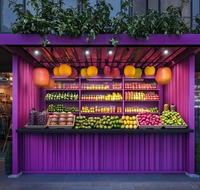 Conteneur à fruits personnalisable de 20 pieds et 40 pieds pour boutique, restaurant, café, bureau, maison et hôtel, fabriqué en Chine