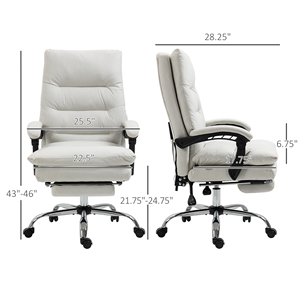 Poltrona Direzionale Girevole Economica e Confortevole, Sedia da <span class=keywords><strong>Ufficio</strong></span> in Microfibra con Massaggio a Vibrazione e Riscaldamento - Product Image 6
