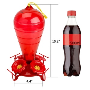 Comedero para Pájaros de Plástico Rojo, Resistente a la Intemperie, para Colgar en Exteriores, Patio, Grande - Product Image 2