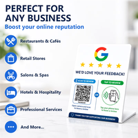 Support de table NFC Google Review en PVC, étanche, avec code QR, pour affichage sur comptoir, outil de rétroaction client pour restaurants et commerces de détail