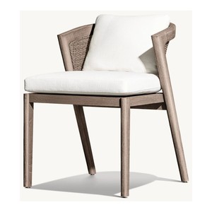 Patio bên ngoài đồ nội thất hiện đại 8 ghế <span class=keywords><strong>wicker</strong></span> dệt rắn gỗ ngoài trời ăn uống đặt Tếch - Product Image 4