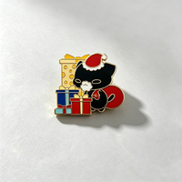Broche en métal émaillé imitation exquise avec image de dinosaure de dessin animé personnalisée