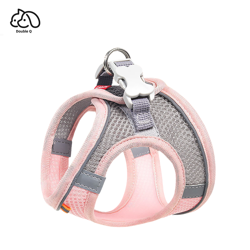 Rosa flor de cerezo (sin correa, correa única para el pecho)