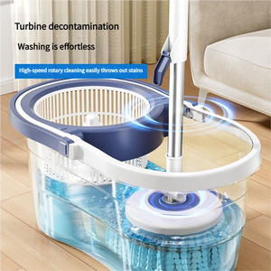 360 Độ Nhựa Sợi Nhỏ Quay Lau Với Spinner Và Xô Cho Sàn Làm Sạch Thép Không Gỉ Ma Thuật Lau Xô Đặt - Product Image 4