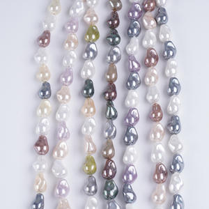 Cuentas Barrocas en Forma de Gota de 10mm-14mm con Orificio Pasante, Accesorios de Concha Semiterminados para la Fabricación de Joyería, Venta al Por Mayor - Product Image 5