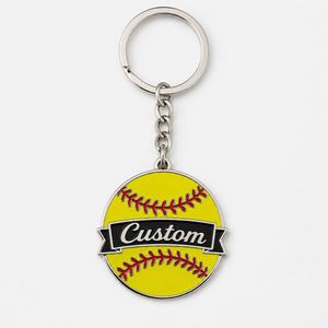 Porte-clés personnalisés en gros de haute qualité, chaînes à thème, logo de club de softball, design de jeu, souvenirs - Product Image 2