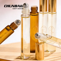 Flacon roll-on carré ou rond en ambre de 30 ml pour huile d'Oud, flacons roll-on de 6 ml, 10 ml, 12 ml pour huiles parfumées