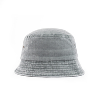 Gorro de pescador de algodón lavado teñido con pigmento y logotipo bordado Unisex de alta calidad personalizado al por mayor, sombrero de pescador de Color sólido Vintage