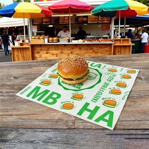 Papier pour hamburger, papier pour sandwich, logo personnalisé, papier ciré résistant à la graisse, qualité alimentaire, papier de cuisson, cuisine, rouleau de poulet - Product Image 3