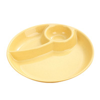 Assiette à 3 compartiments pour le contrôle des portions, idéale pour les régimes amaigrissants, compatible micro-ondes, en PP, moulée par injection sur mesure (OEM)