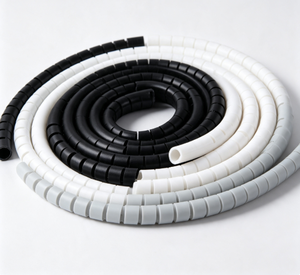 Gaine spirale PE flexible pour câbles, protection anti-morsure pour animaux, organisateur de fils, tube de protection pour câbles de bureau - Product Image 1