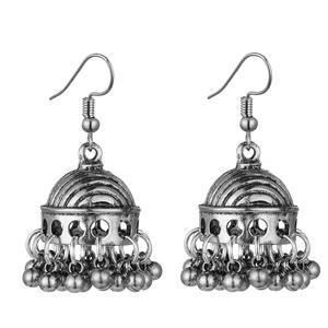 Hesiod 2024 bijoux de mode Vintage bohème or argent cloche gland indien jhumka boucles d'oreilles bijoux - Product Image 3