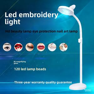 Lampada Professionale a LED con Luce Fredda e Ingrandimento 8X, Lampada da Terra Regolabile a 360° per Uso Medico, Domestico, <span class=keywords><strong>Dentistico</strong></span>, Tatuaggi, Portatile e Pieghevole - Product Image 1