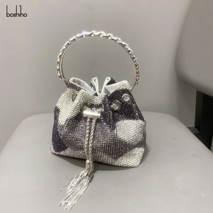 Boshiho Diamonds Bags Evening Clutch Bag Women Wedding Party <b>Purse</b> Handbag Shiny Crystal Rhinestone Bucket Bag - Product Image 1