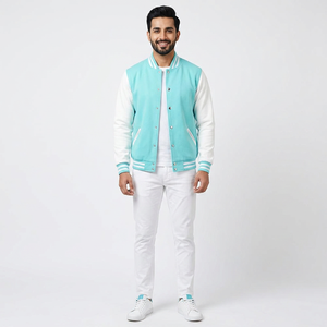 Chaquetas Varsity de Lona para Hombre, Diseño Moderno, Color Sólido, Invierno, Transpirables, Impermeables, MOQ Bajo, Mejor Calidad, Diseño Personalizado - Product Image 1