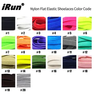 IRun Lazy Elastic Shoe Lace Colorful No Tie Shoelaces Flat Elastic Sneakers Shoelaces Tieless Stretchy Shoelace