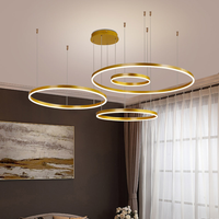 Lustre LED suspendu moderne et simple pour hôtel, maison, salon, décoration de plafond haut
