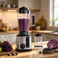 Blender de cuisine grande capacité 2L, haute vitesse, avec gobelet de broyage supplémentaire pour noix et épices