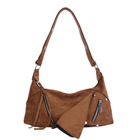 Sac à bandoulière pour femme en PU souple style rétro, multi-poches, sac à main décontracté, vente en gros directe usine