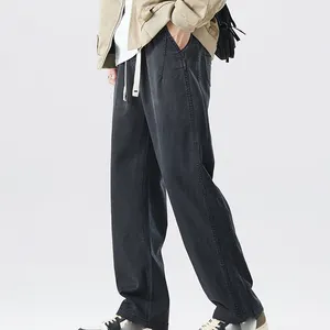 Fall Hoge Taille Jeans Broek, Mode Bodycon Plus Size Bell Bottom Lange Broek Custom Casual Chino Broek Voor Mannen/
