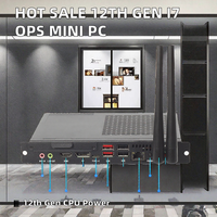 Penawaran Terbaru Komputer Pluggable Generasi ke-12 I5-1255U DDR5 6USB Perangkat Layar 6k 80pin OPS Mini PC 8GB GDDR5 untuk Rapat Bisnis