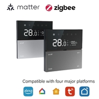 Tuya Smart Zigbee Thermostat Contrôleur de température ambiante sans fil Domotique Compatible Alexa Google Température (TDS)