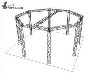 Precio barato, estructura de sonido cuadrada, altavoz de techo ligero, telón de fondo de escenario, sistema de armazón de iluminación de aluminio - Product Image 3