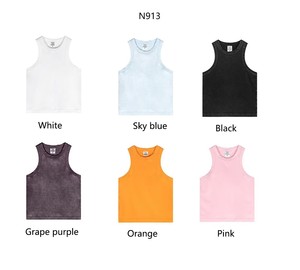 เสื้อกล้ามผู้หญิงคอลเลคชั่นฤดูร้อนใหม่ ผ้าฝ้ายทอคุณภาพสูง ทรงเข้ารูป สไตล์วินเทจ ล้างทำความสะอาดได้ เป็นมิตรต่อสิ่งแวดล้อม คอกลม พิมพ์ลายแบบรีดร้อน - Product Image 4