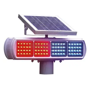 Güneş uyarı çakarlı lamba güçlü yol inşaat güvenlik kırmızı ve mavi yanıp sönen ışık trafik sinyal barikat ışığı