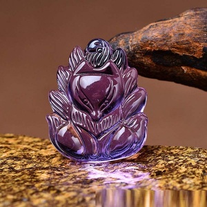 Collier de prière chanceux chinois pendentif Vintage Jade calcédoine pendentif renard à neuf queues collier de renard à neuf queues coloré - Product Image 4