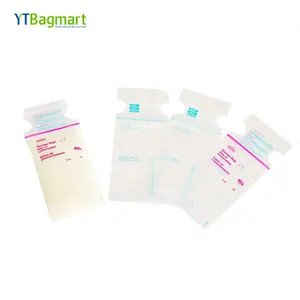 Pre-Sterilized Double Zipper Customised Label Baby Feeding Supplier Breast Milk Bag Freezer